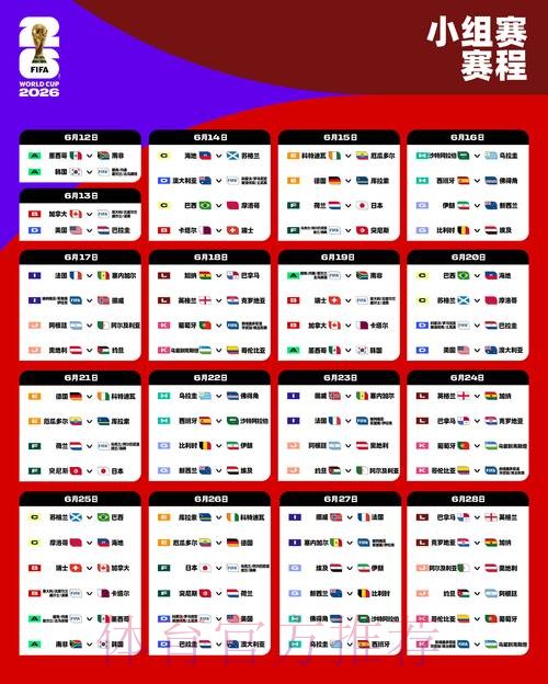 2026世界杯比赛时间 2026世界杯比赛时间